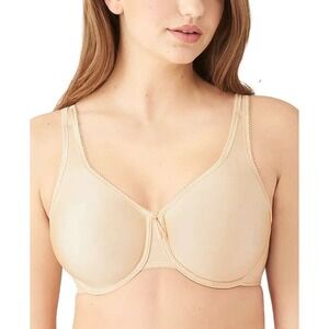 Wacoal 38G Full Figure Bra Basic Beauty Seamless Underwire Beige 855192 Support